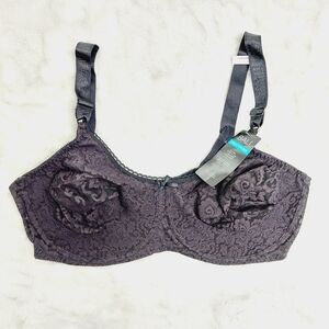 Bali Black & Brown Lace Smooth 2-Ply Seamless Underwire Bra 1297